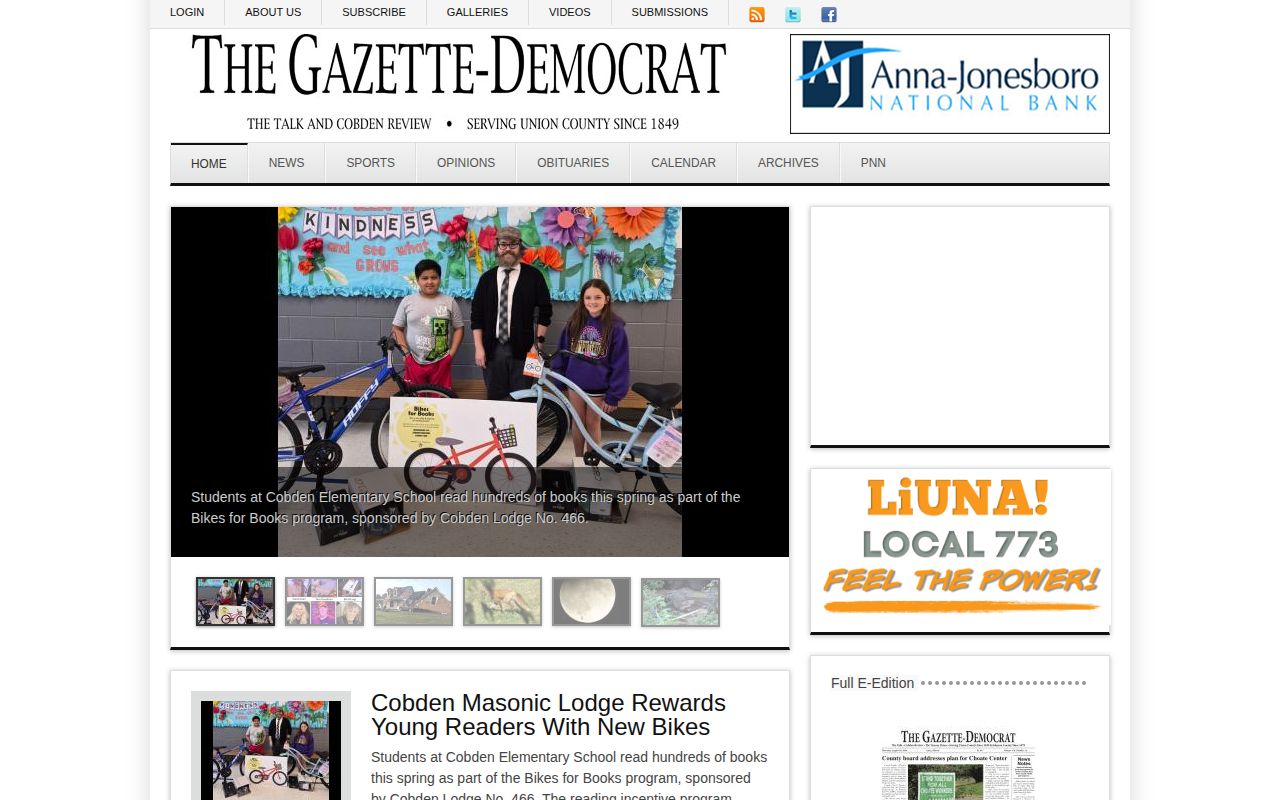 Gazette-Democrat Anna News Union County crime coverage