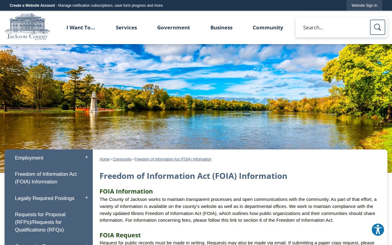 Jackson County Sheriff FOIA path for Union County booking records